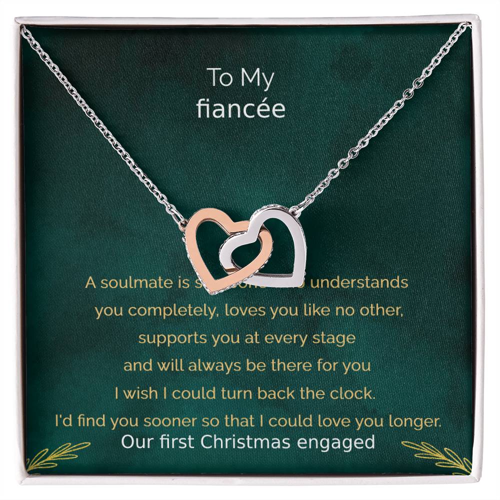 Engagement Gifts For Fiancee First Christmas Engaged Heart Necklace Giftfuture Wife Gift Interlocking Hearts Necklace