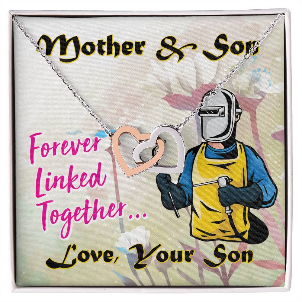 Gift For Mom- Interlocking Heart Necklace Interlocking Hearts Necklace