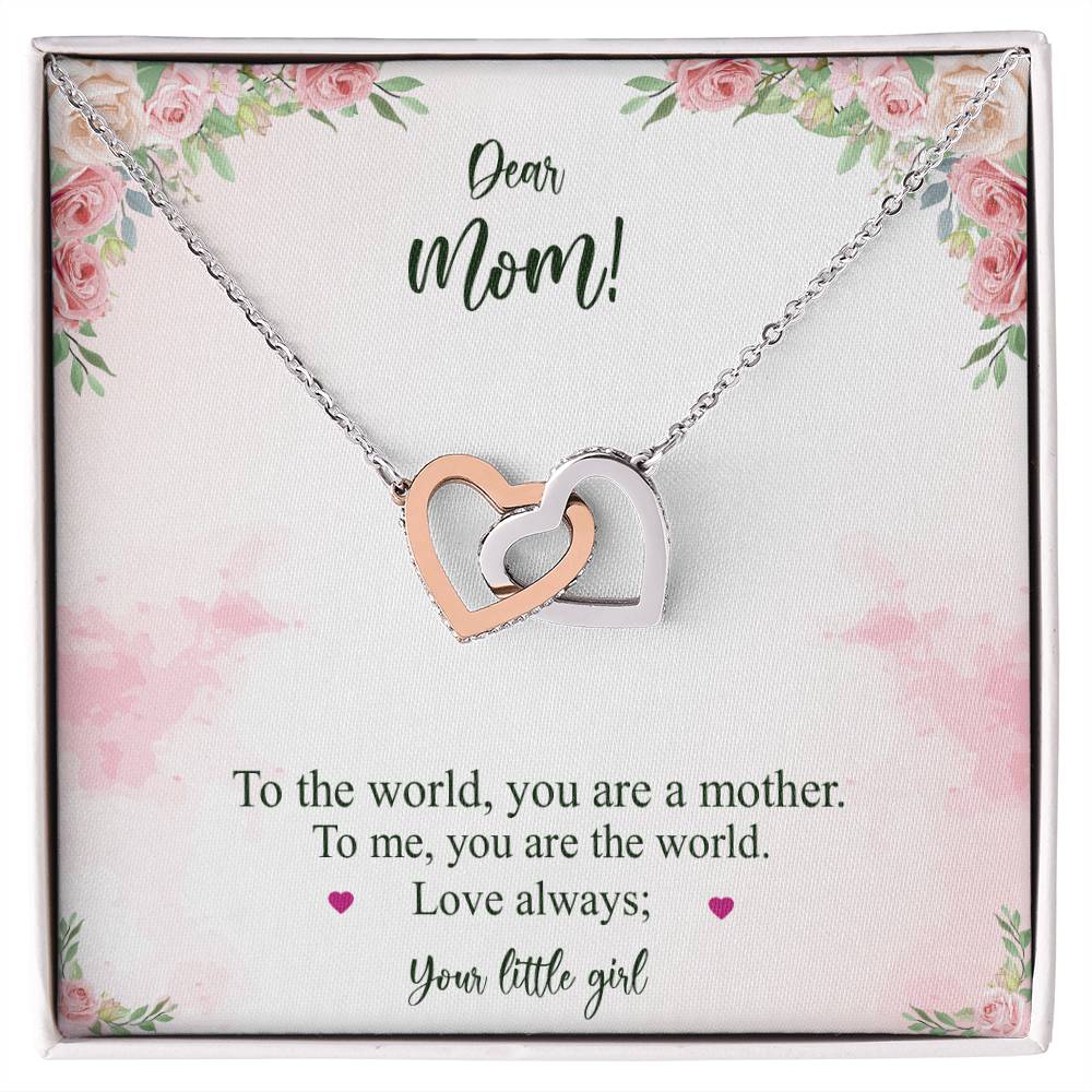 To My Mom - Interlocking Hearts - Gift For Mom - Forever Grateful Interlocking Hearts Necklace