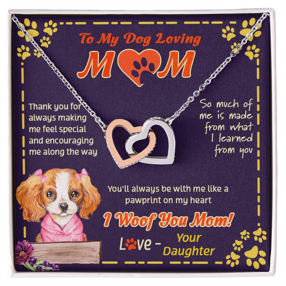 To My Mom - You'Ll Always Be With Me - Necklace Interlocking Hearts Necklace