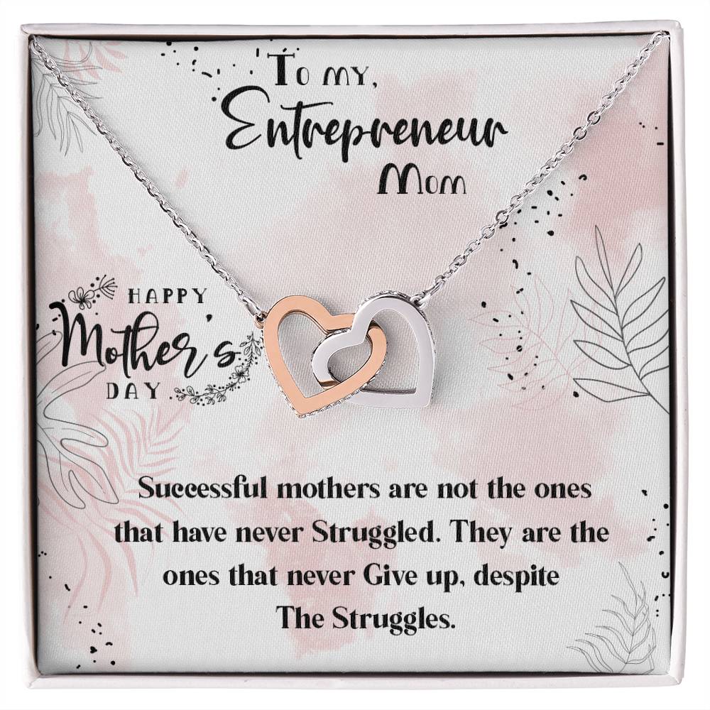 Necklace For Proud Entrpreneur Mom Interlocking Hearts Necklace