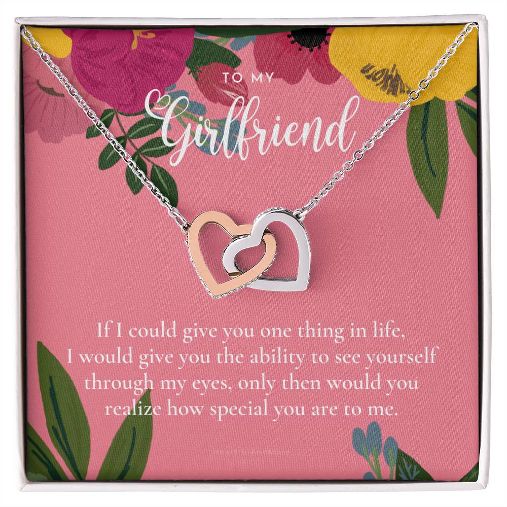 To My Girlfriend Girlfriend Necklace Anniversary Gift For Girlfriend Girlfriend Gift Gift For Girlfriend Necklace For Girlfriend Christmas Gift Birthday Gift Interlocking Hearts Necklace