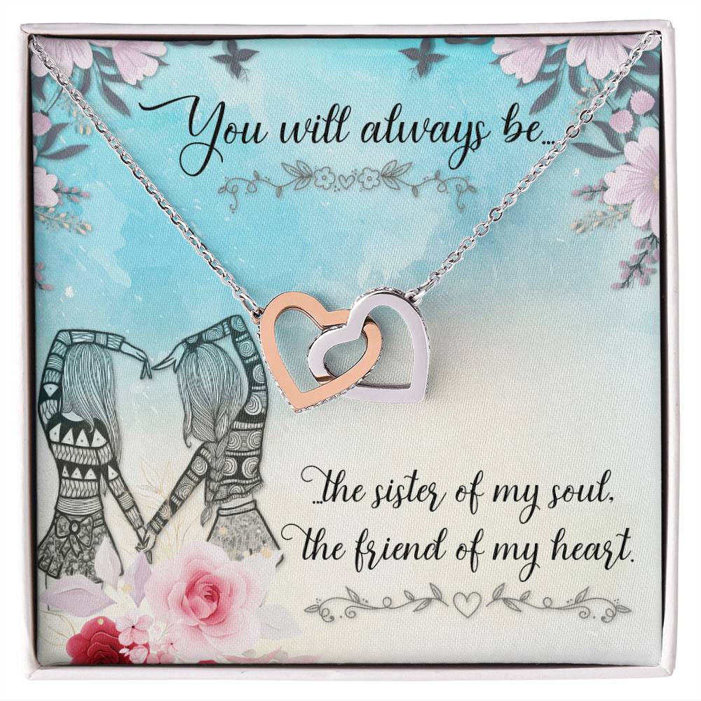 You Will Always Be - Sisters Interlocking Hearts Interlocking Hearts Necklace