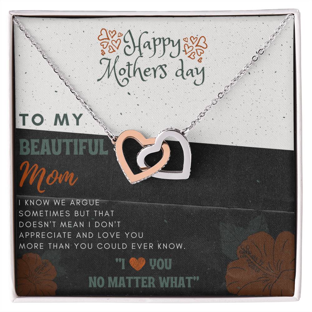 Grab This Interlock Heart Necklace For Your Beautiful Mom On This Mother'S Day Interlocking Hearts Necklace