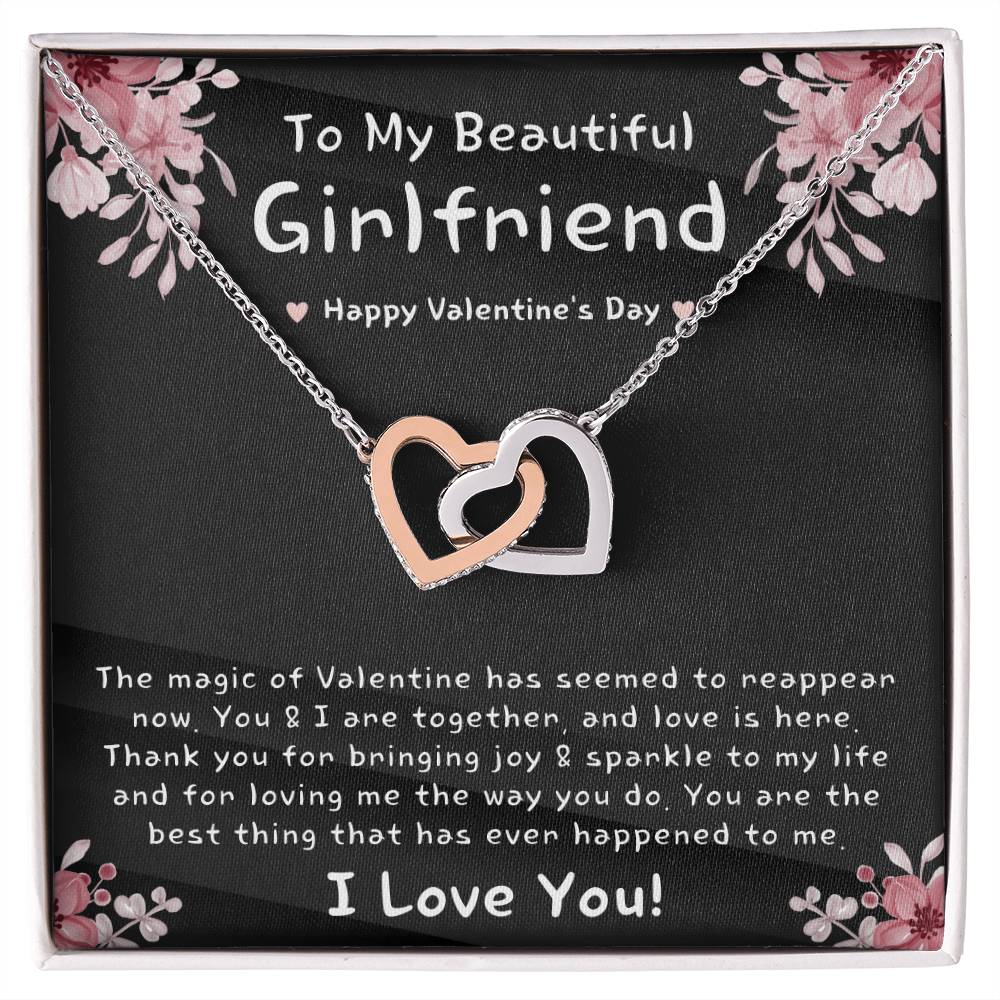 Valentine'S Day Gift For Girlfriend Girlfriend Gift Necklace Gift For Girlfriend Unique Valentine'S Day Gift For Her Jewelry Gift Interlocking Hearts Necklace