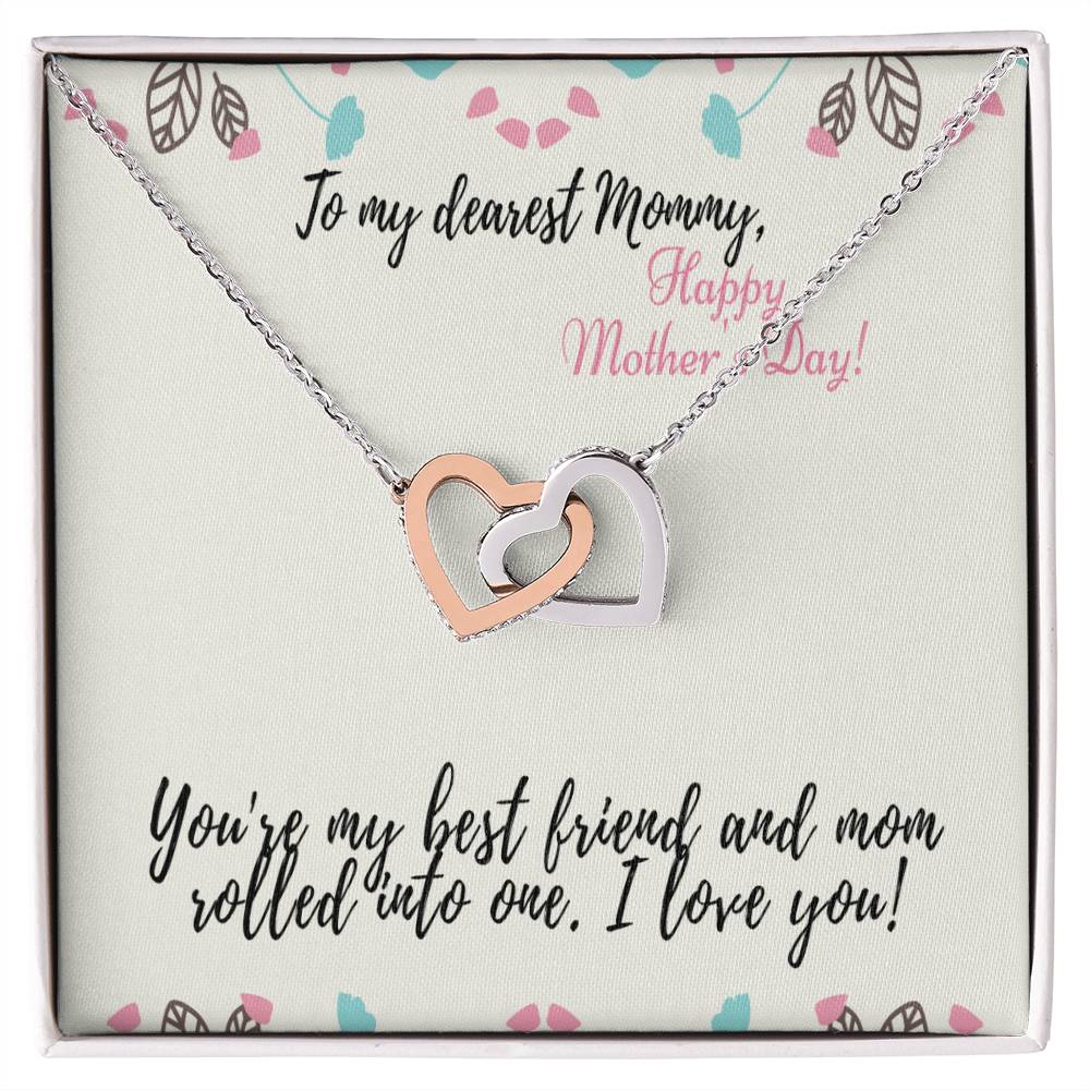 Mother'S Day Gift For Mom - Love You Mom For Forever Love Interlocking Hearts Necklace