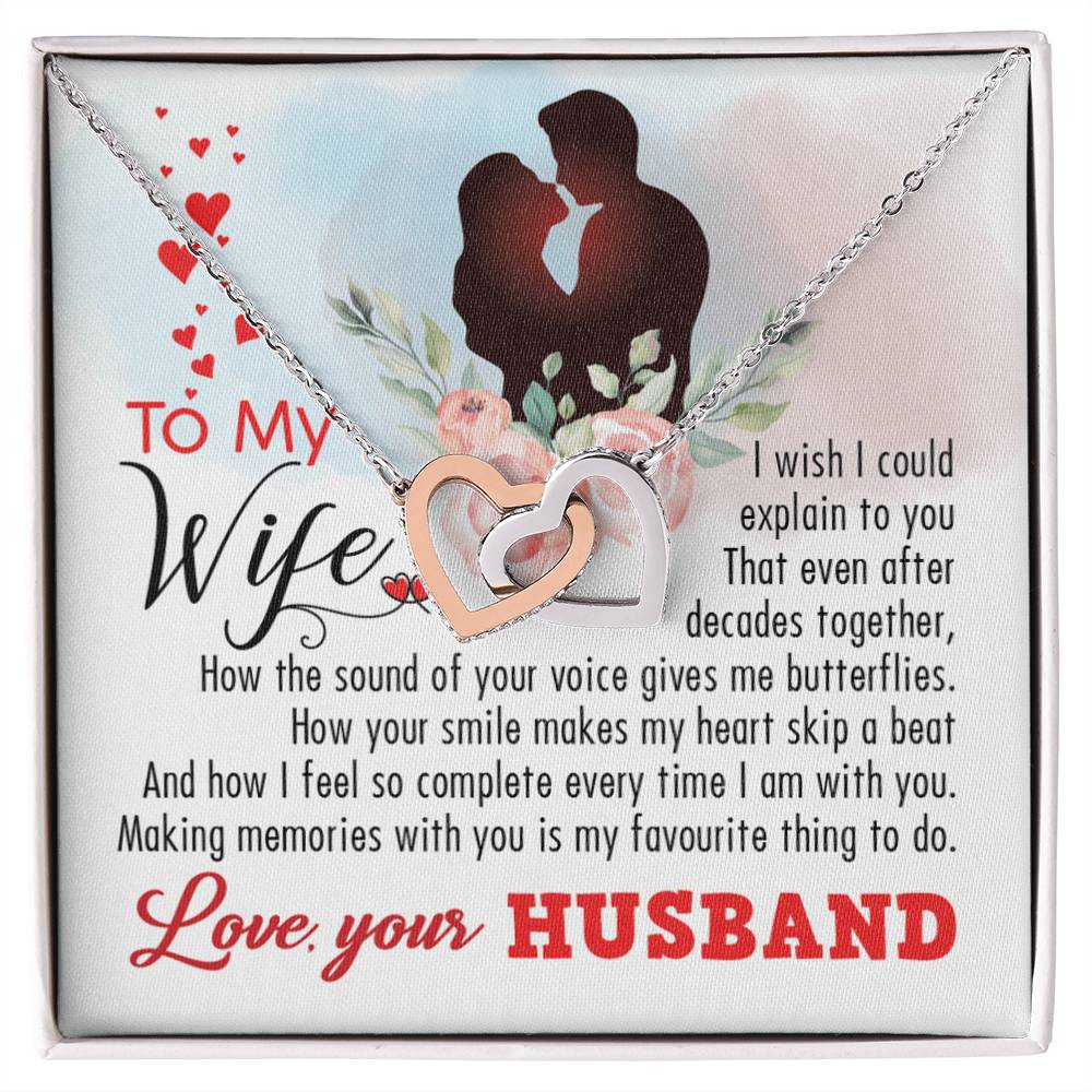 Gift For Wife - Interlocking Heart Necklace Interlocking Hearts Necklace