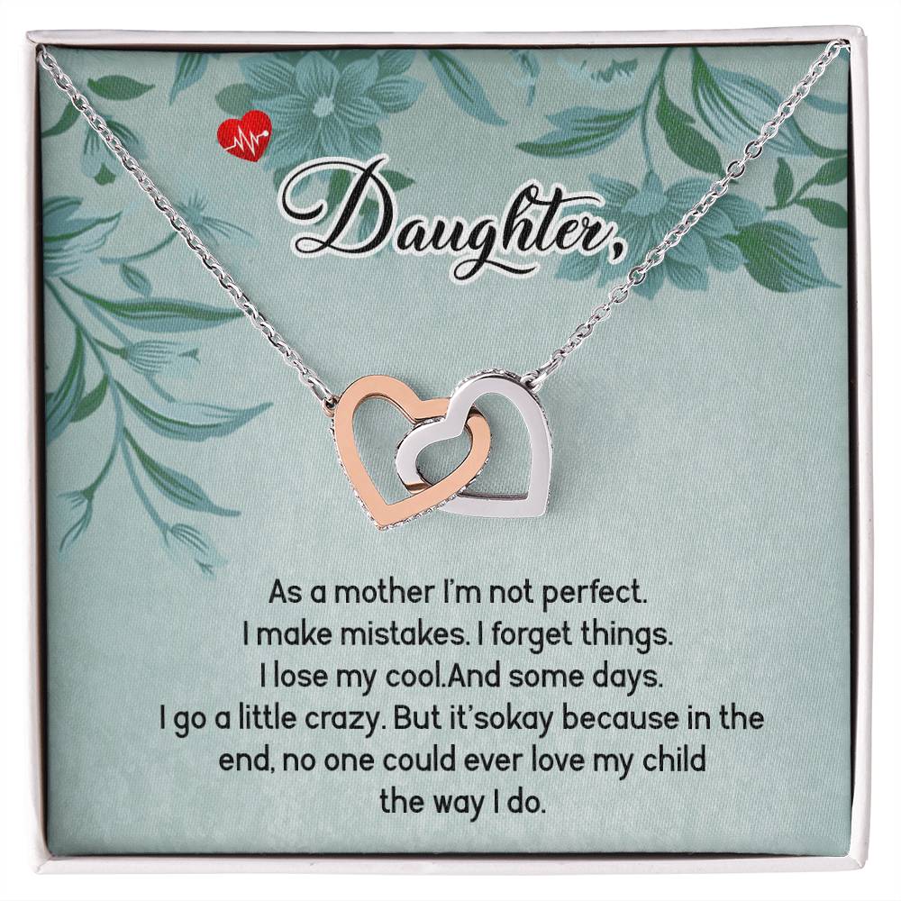 To My Daughter - Interlocking Hearts Necklace4