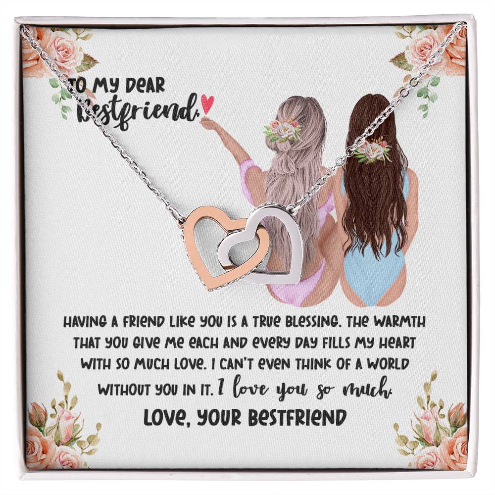 Bestfriend Interlocking Necklace Interlocking Hearts Necklace