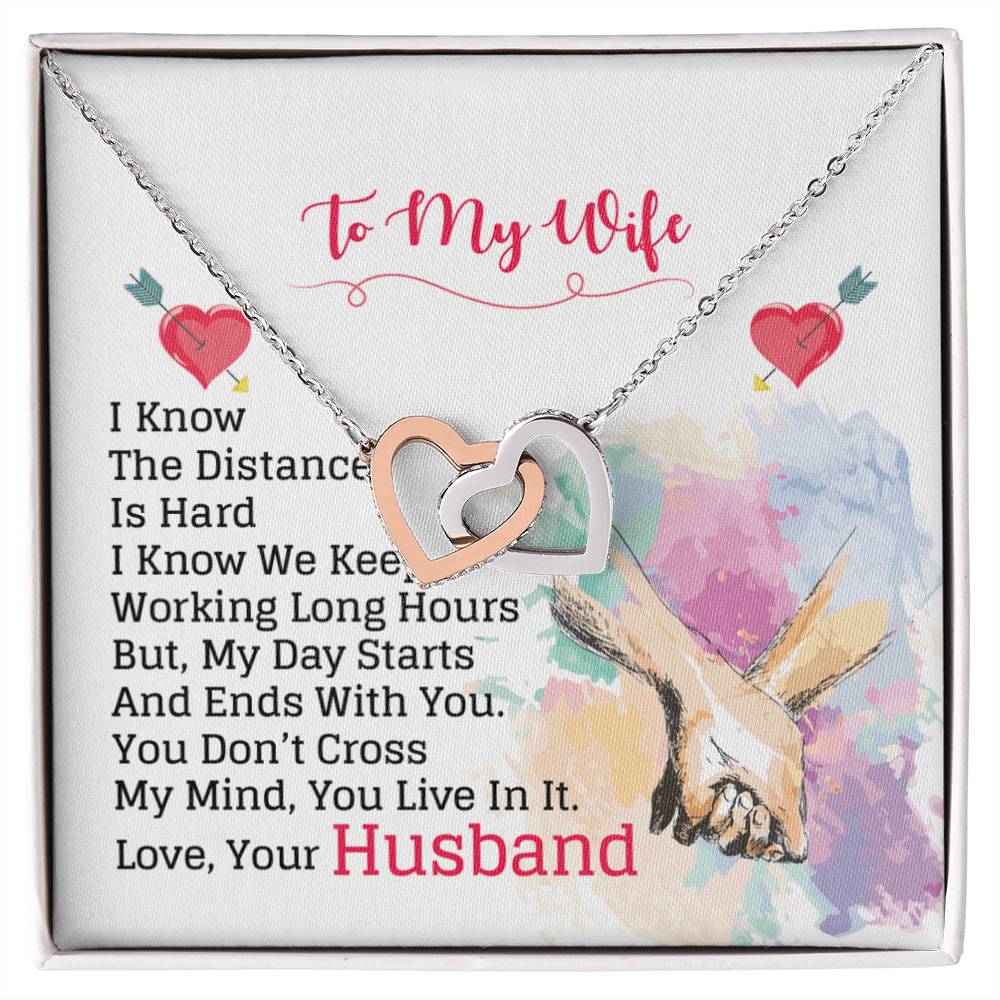 Gift For Wife - Interlocking Heart Necklace Interlocking Hearts Necklace