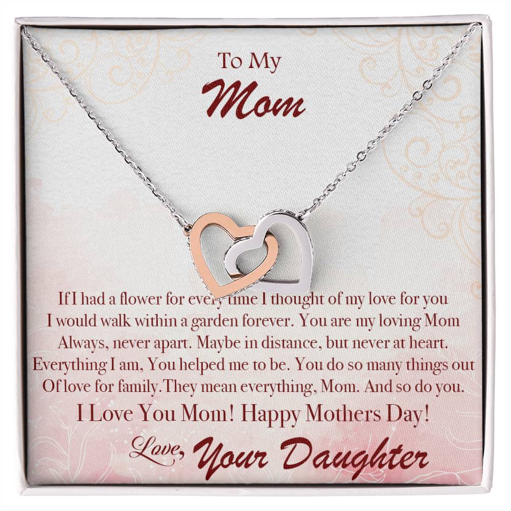 Mother'S Day Garden Forever - Interlocking Hearts Necklace