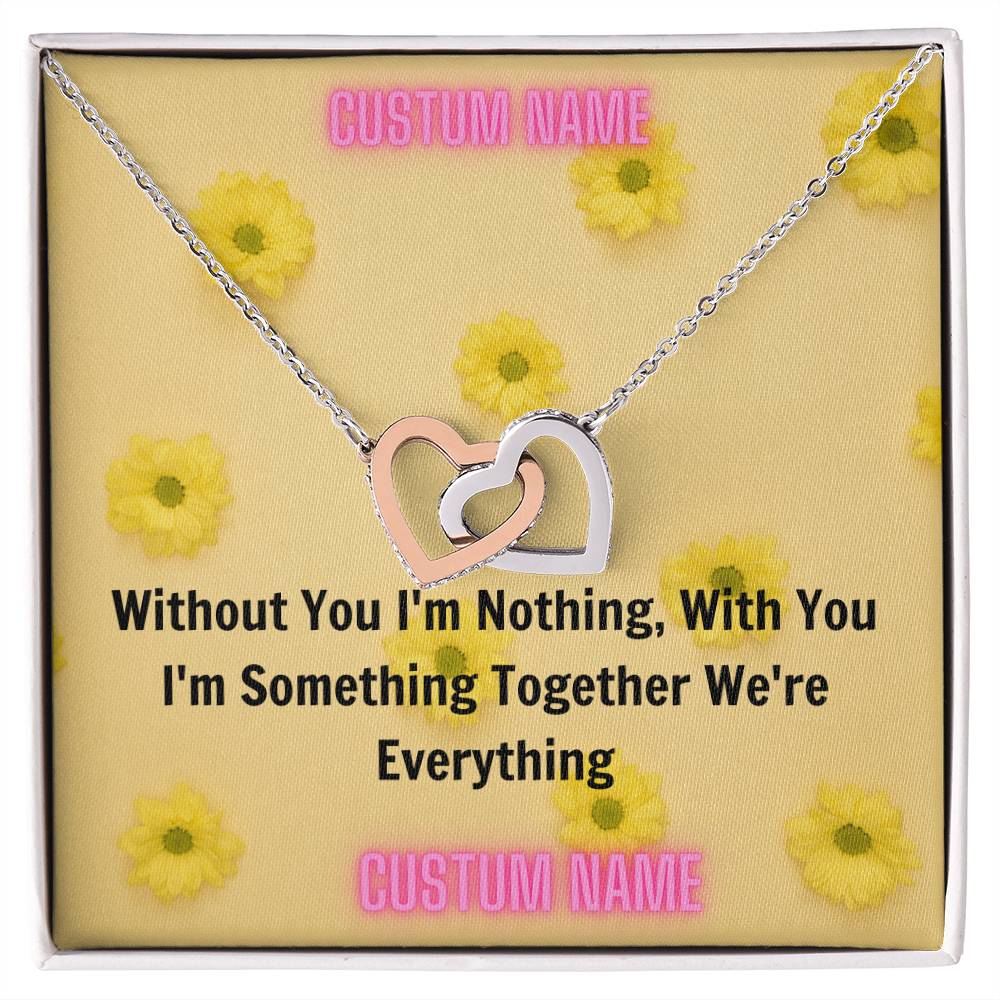 Beautiful Gift For Daughter Birthday Christmas Wedding. From Mom To Daughter From Dad To Daughter From Husband To Wife Interlocking Hearts Necklace