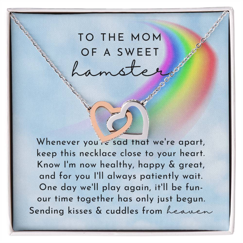 Hamster Rainbow Remembrance Interlocking Hearts Necklace Day