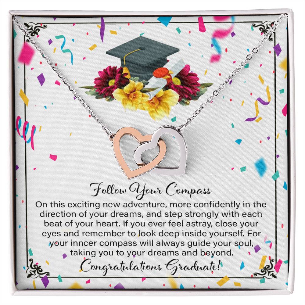 Graduation Gift For Daughter - Interlocking Heart Necklace Interlocking Hearts Necklace