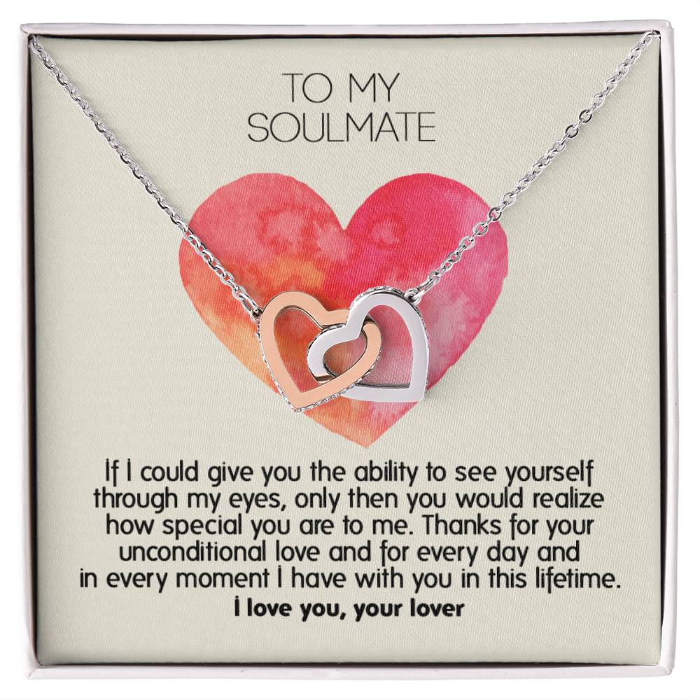 Unique Necklace For Your Soulmate - Give The Gift Of Love Interlocking Hearts Necklace