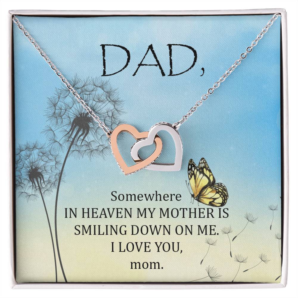 Dad - The Years May Pass But Still You Stay - Necklace Interlocking Hearts Necklace