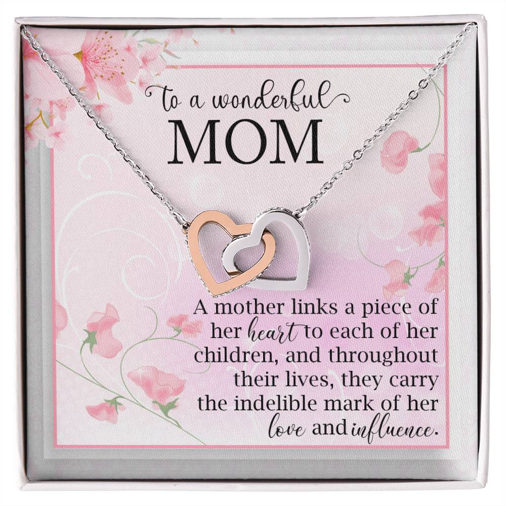 Interlocking Hearts Necklace For Mom A Mother Links A Piece Of Her Heart