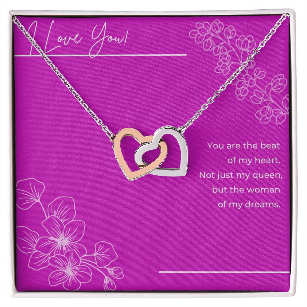 I Love You Linked Hearts Necklace Gift For Wife Interlocking Hearts Necklace