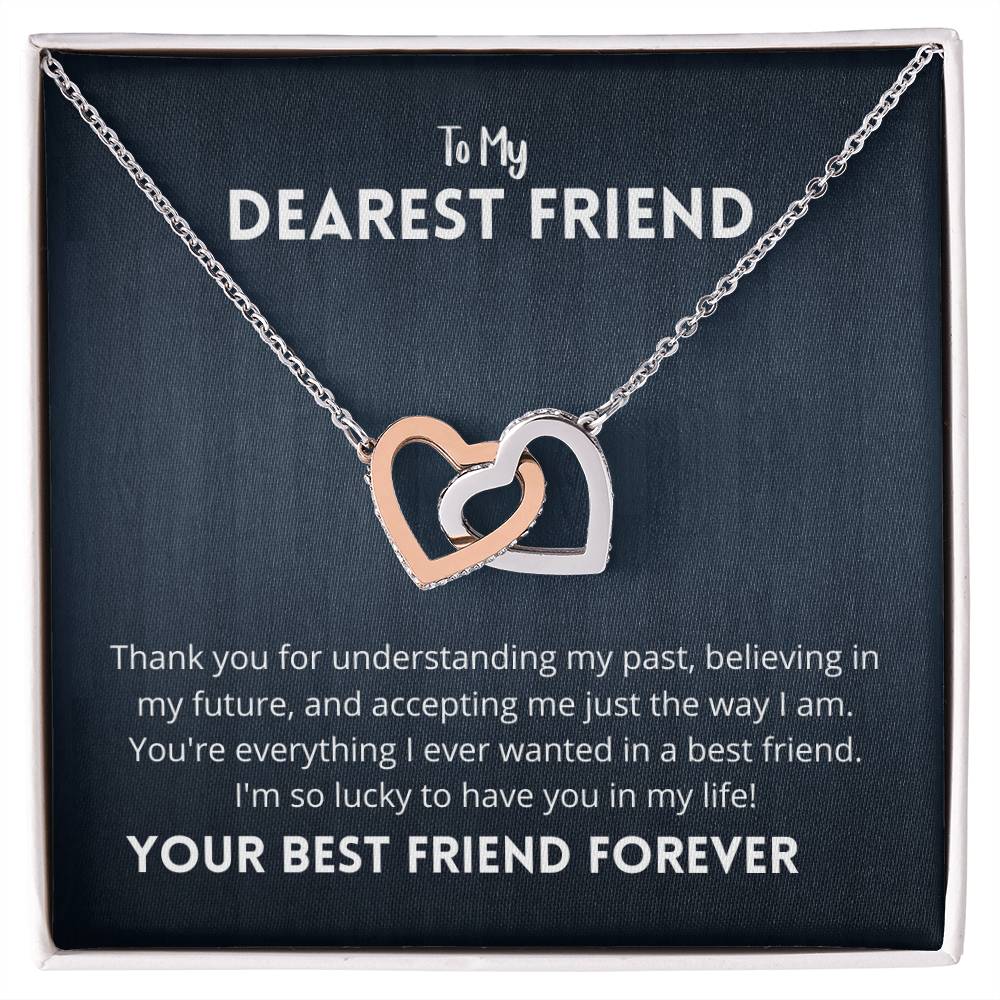 Thanks For Understanding My Past Necklace Interlocking Hearts Necklace