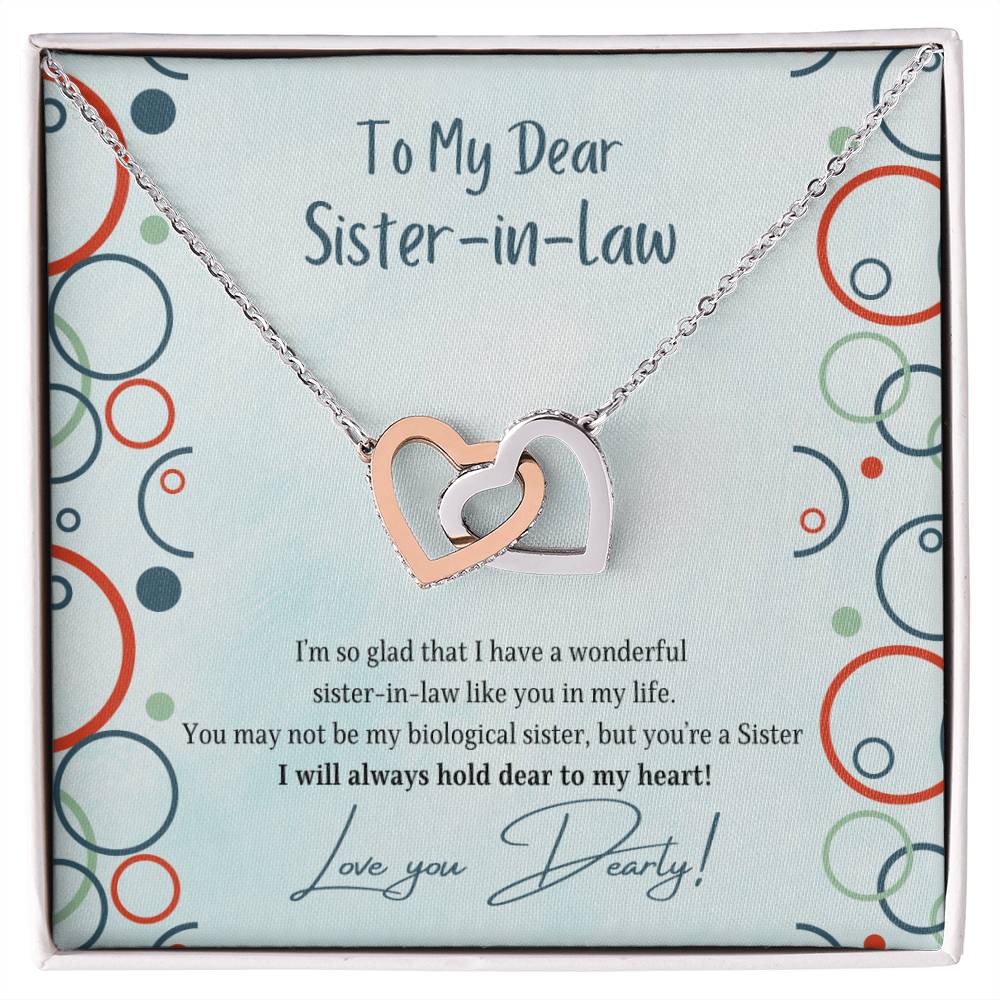 To My Sister-In-Law Interlocking Hearts Necklace