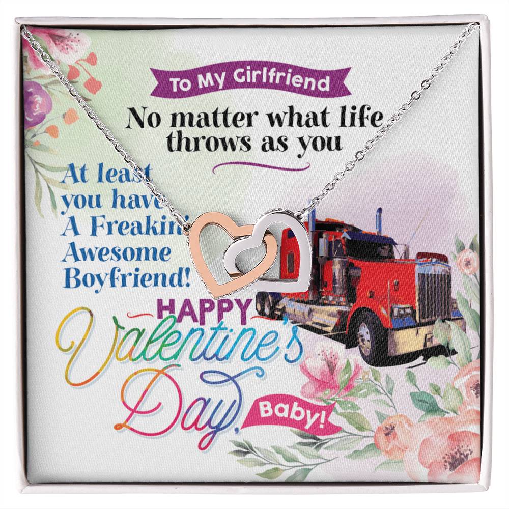 Trucker'S Girlfriend - Interlocking Heart Necklace Interlocking Hearts Necklace