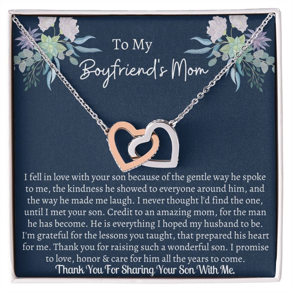 Interlocking Gift Boyfriend Mom 2Nd Interlocking Hearts Necklace
