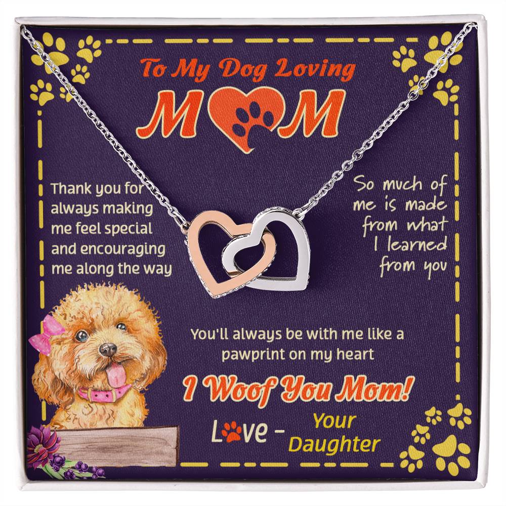 To My Mom - You'Ll Always Be With Me - Necklace Interlocking Hearts Necklace