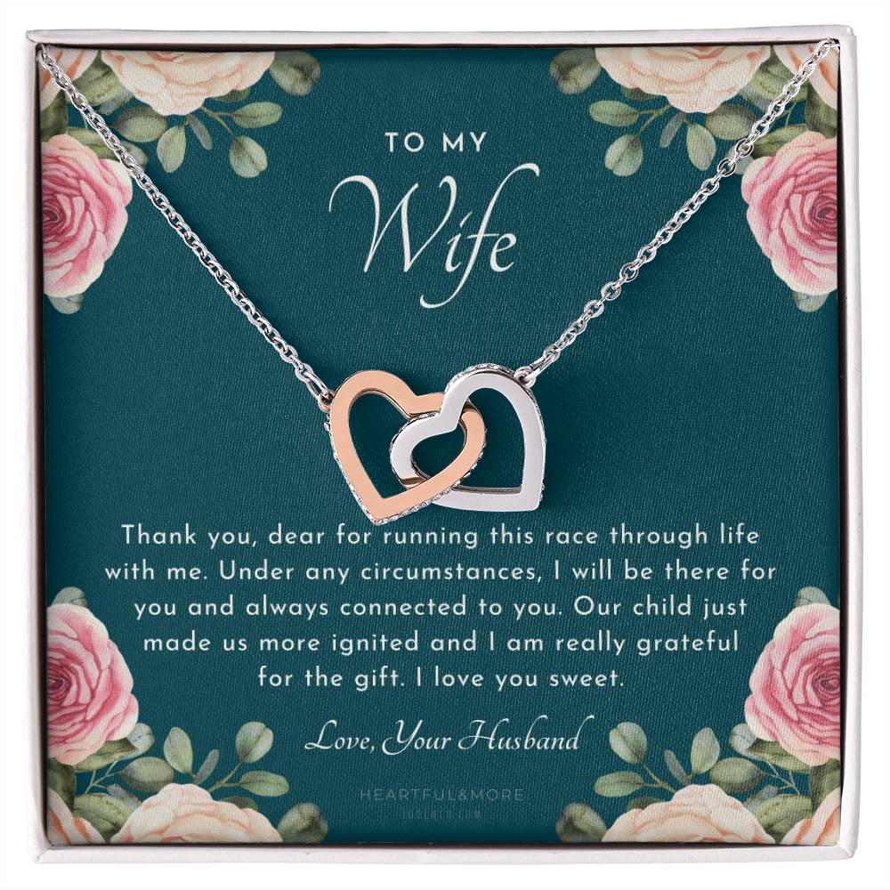 Postpartum Gift For Wife Gift For Wife Post Pregnancy Becoming A Mother Gift Gift For Wife Birth Wife After Pregnancy Necklace Wife Becoming A Mom Interlocking Hearts Necklace