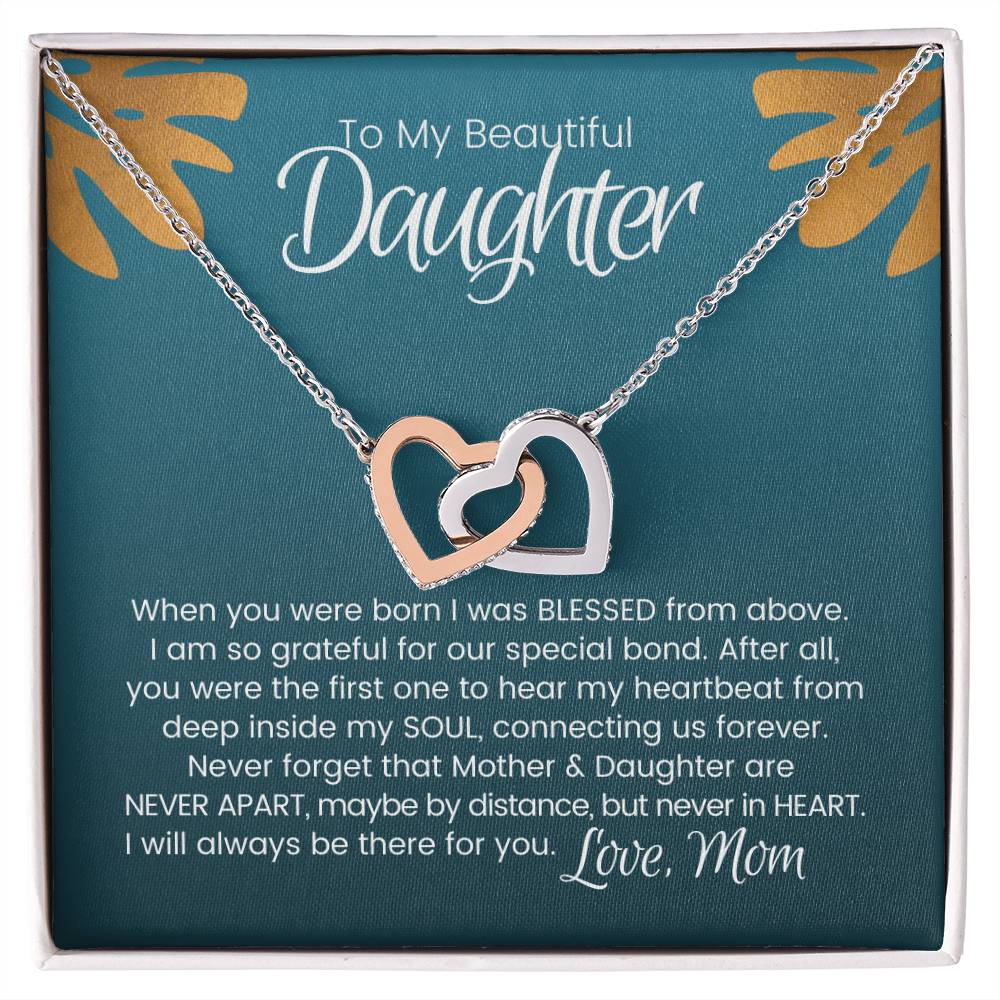 Mother Daughter Bond Connected By Heart Necklace Limited Edition - Grab Yours Now! Interlocking Hearts Necklace