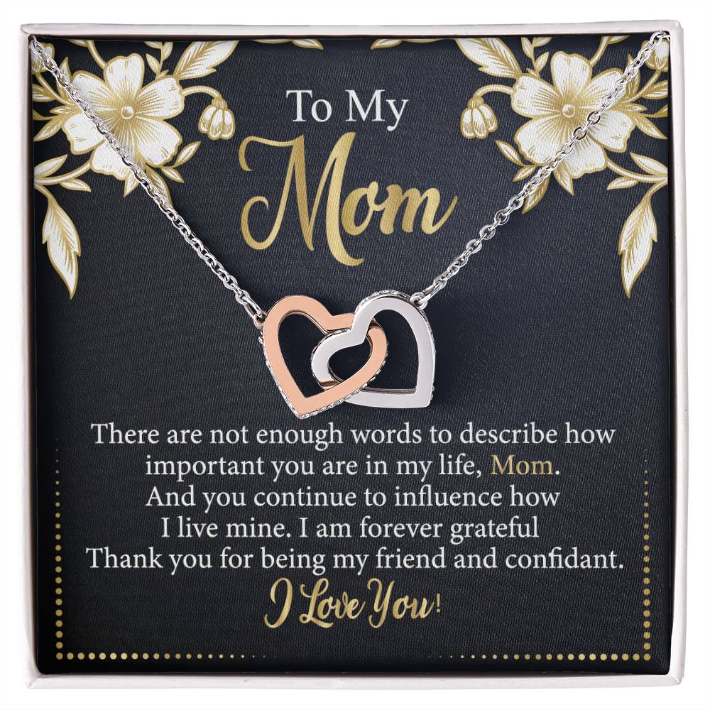 To My Mom Interlocking Hearts Necklace