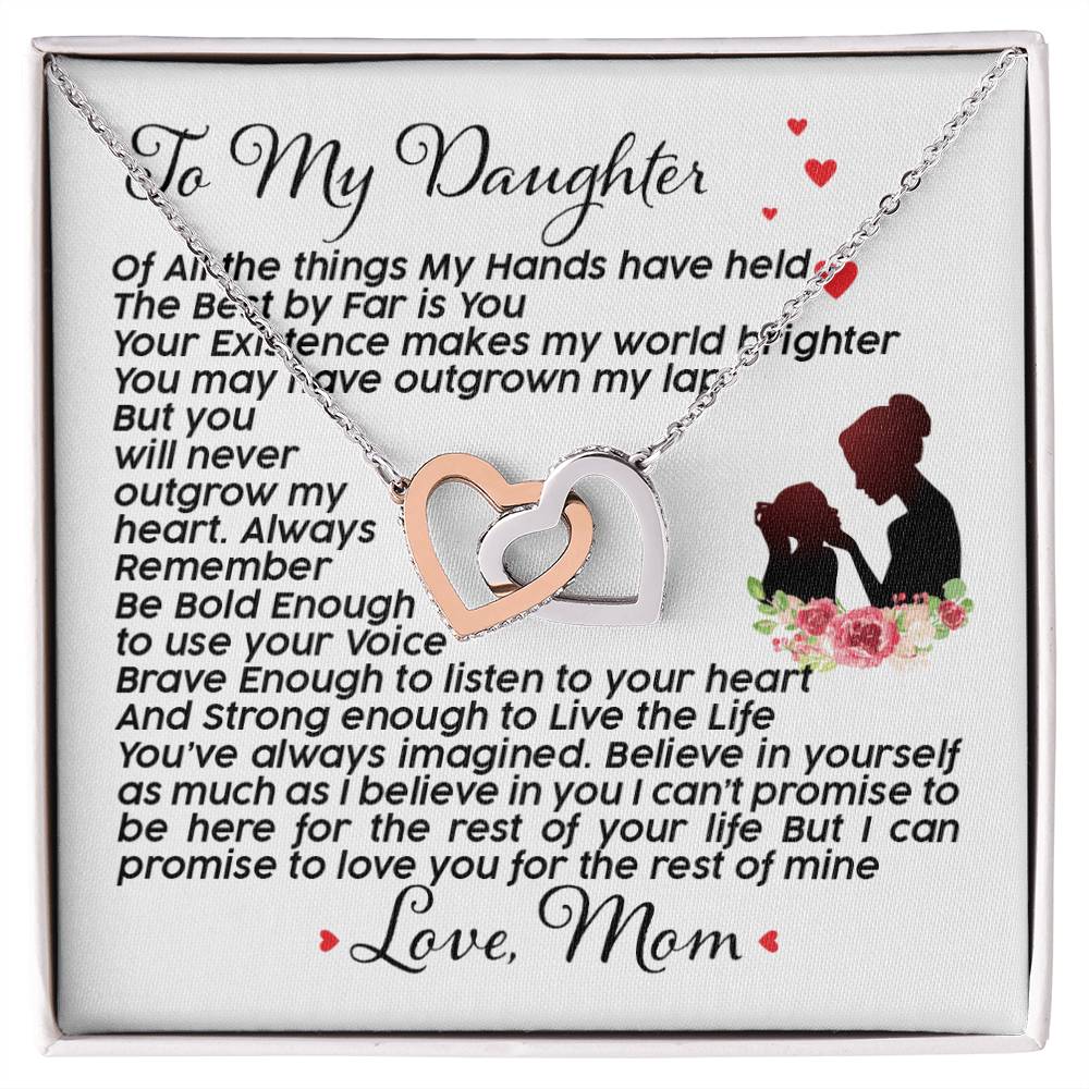 Gift For Daughter- Interlocking Heart Necklace Interlocking Hearts Necklace