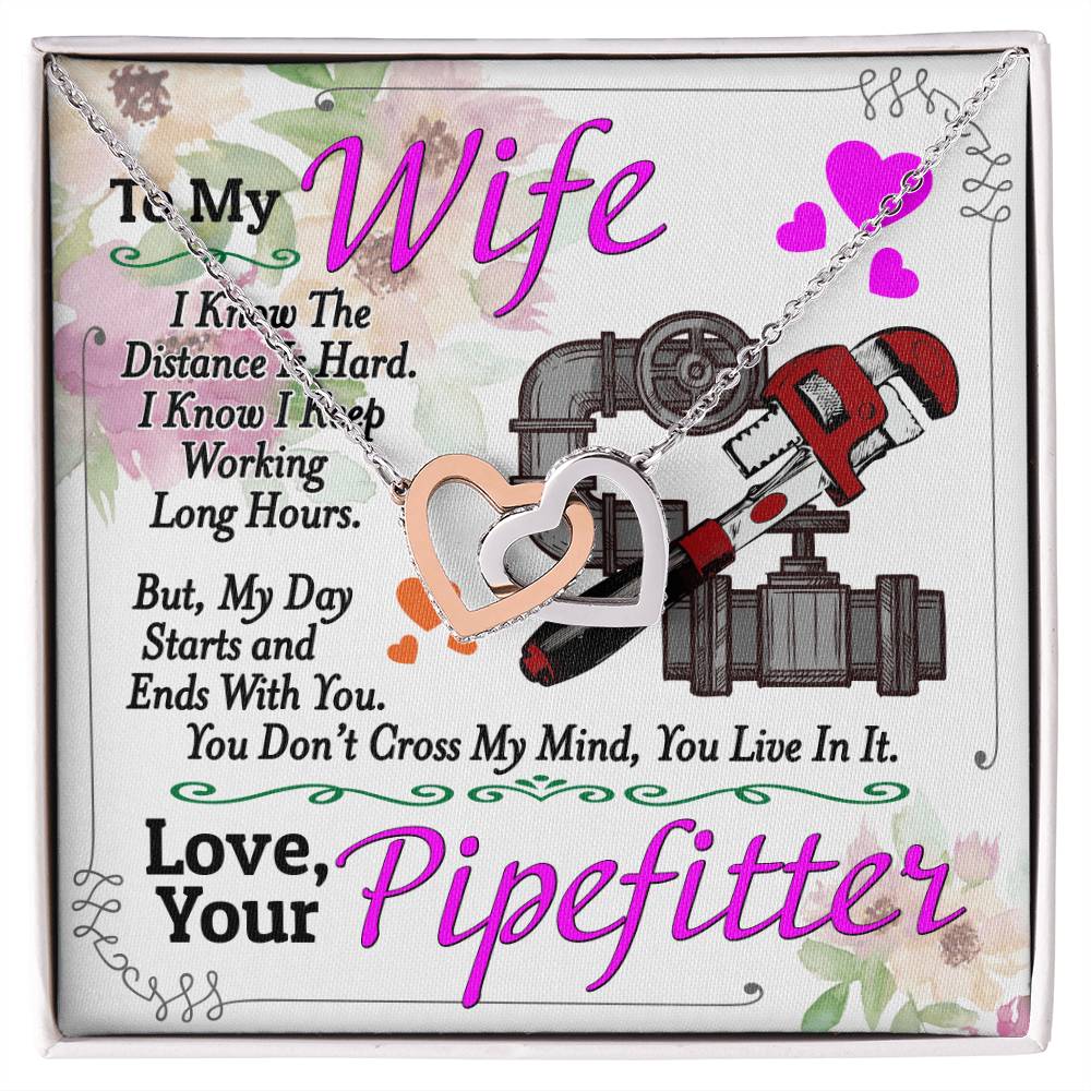Pipefitter'S Wife - Interlocking Heart Necklace Interlocking Hearts Necklace