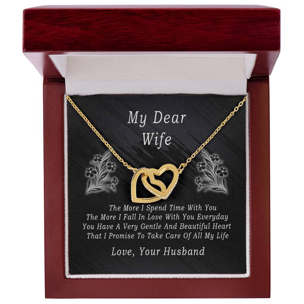 My Dear Wife Necklace Interlocking Hearts Necklace