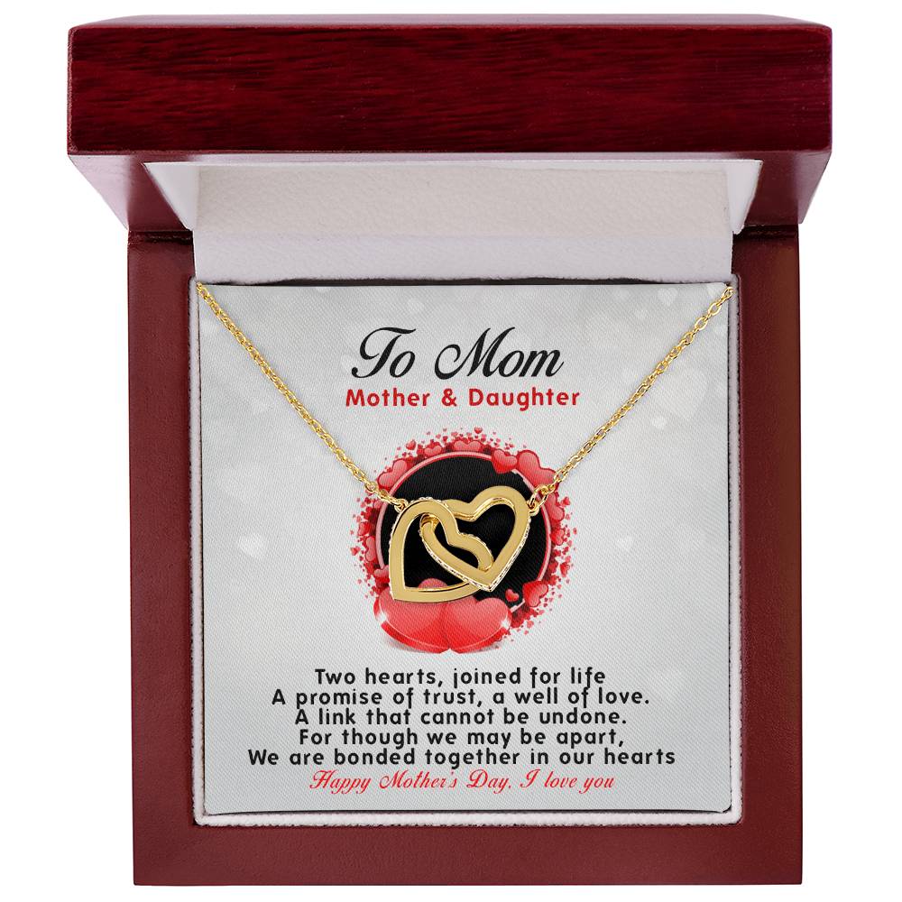 Daughters ! Perfect Mother'S Day Gift - Unique Necklace Interlocking Hearts Necklace