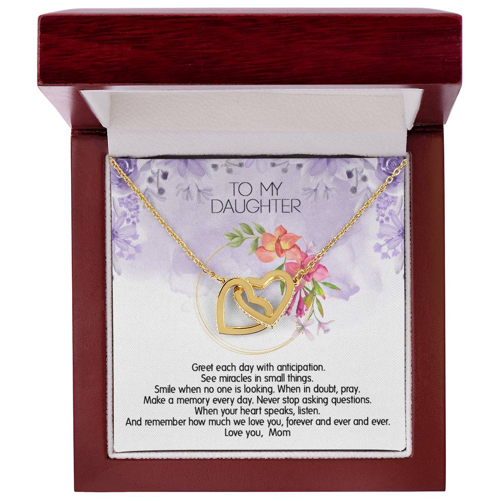 Perfect Daughter'S Gift - Unique Usa Made Necklace Interlocking Hearts Necklace