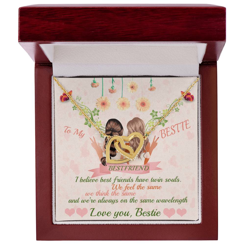 Bestfriend- Twin Souls - Necklace Interlocking Hearts Necklace