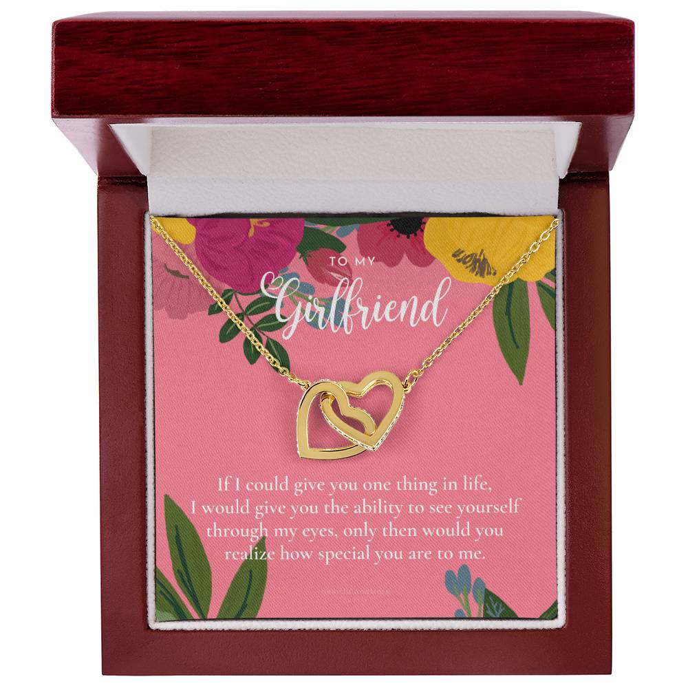 To My Girlfriend Girlfriend Necklace Anniversary Gift For Girlfriend Girlfriend Gift Gift For Girlfriend Necklace For Girlfriend Christmas Gift Birthday Gift Interlocking Hearts Necklace