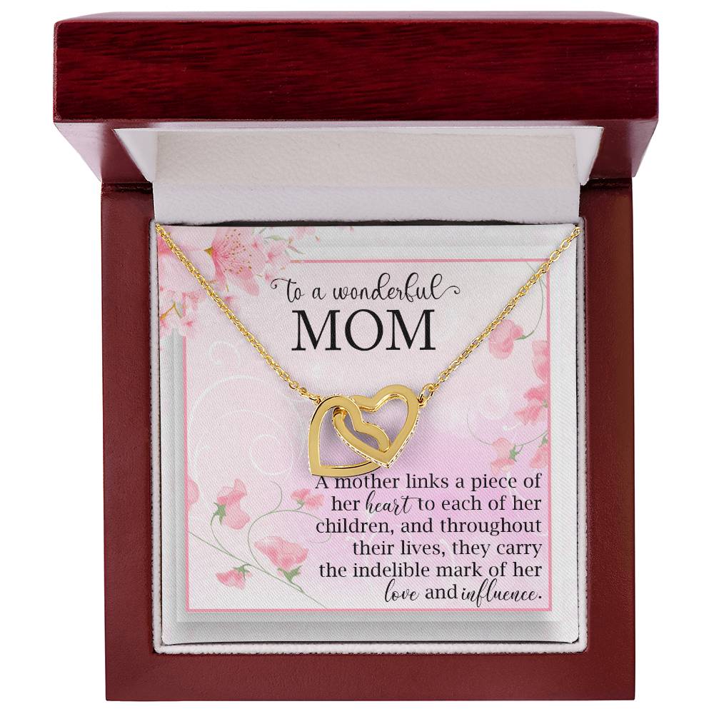 Interlocking Hearts Necklace For Mom A Mother Links A Piece Of Her Heart