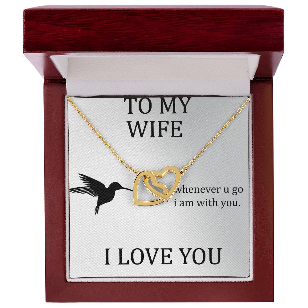Cool Gift For My Wife Interlocking Hearts Necklace