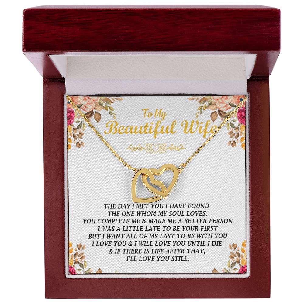 To My Wife - Interlocking Hearts - So22 Interlocking Hearts Necklace
