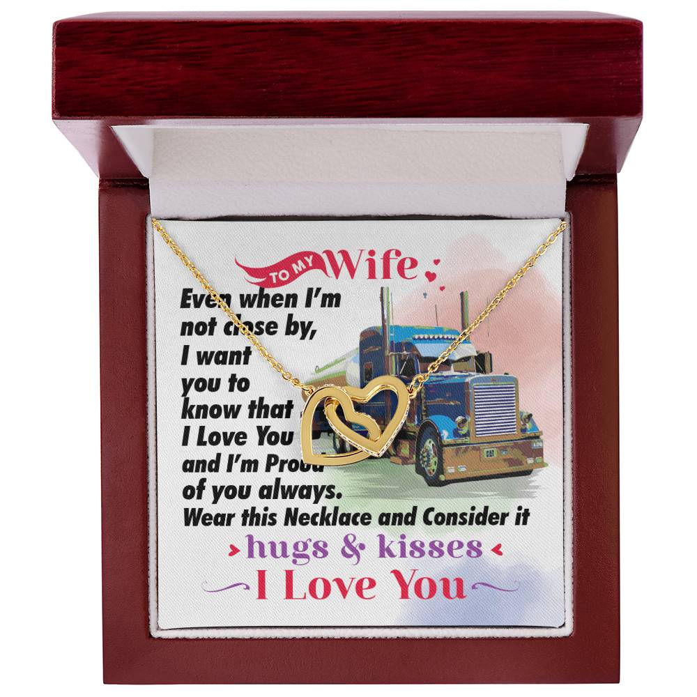 Trucker'S Wife- Interlocking Necklace Interlocking Hearts Necklace