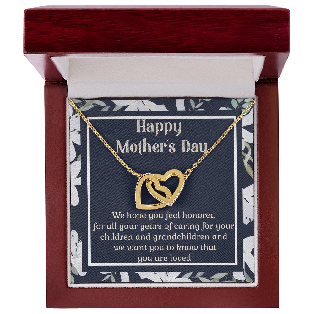 Interlocking Hearts Mother'S Day Gift For Grandma Interlocking Hearts Necklace