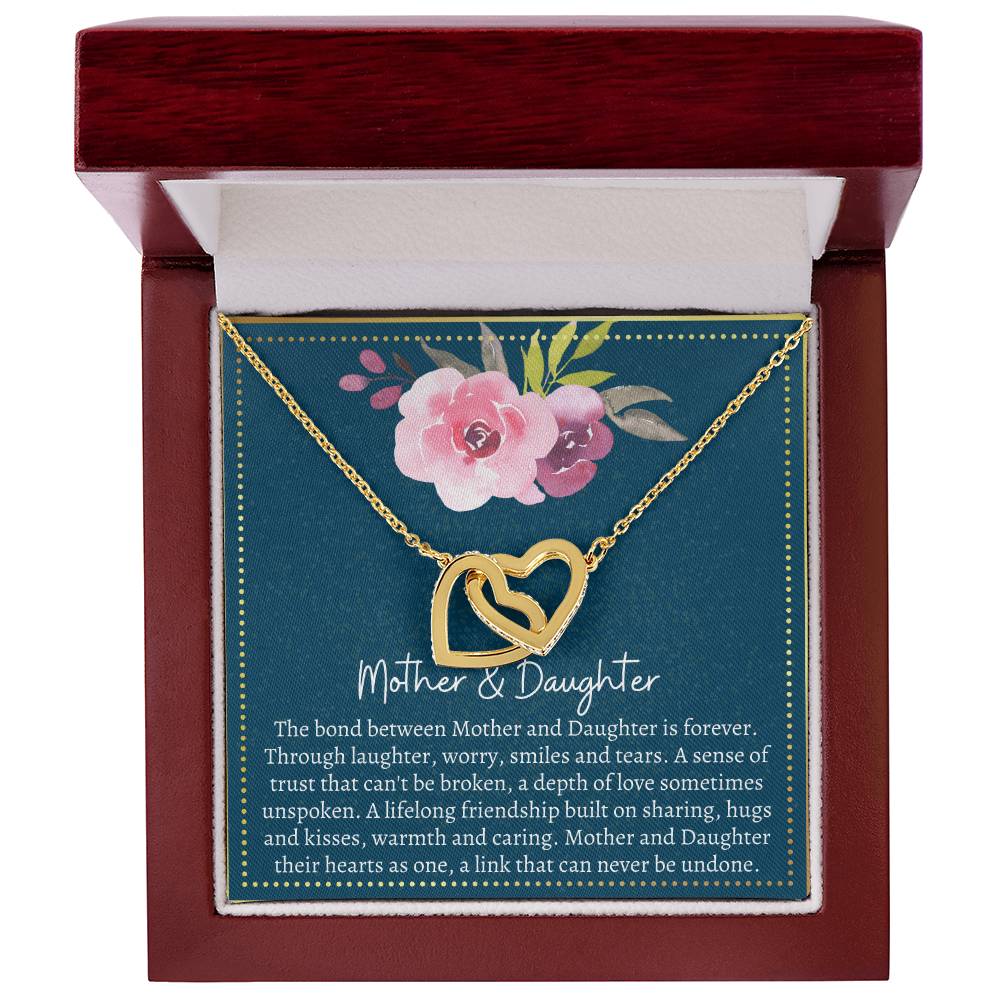 Mother & Daughter Interlocking Hearts Necklace