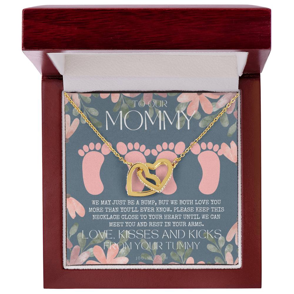 Twin Baby Gift Twins Baby Shower Future Mom Of Twins Twins Gender Reveal Twin Bump To Mom Gift From Twins Mothers Day Gift Twin Mama Interlocking Hearts Necklace