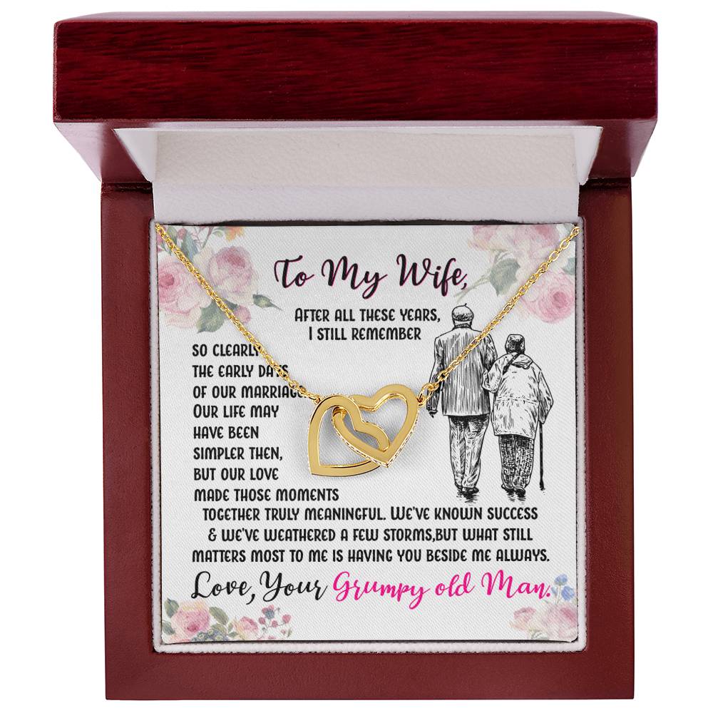 Gift For Wife - Interlocking Heart Necklace Interlocking Hearts Necklace