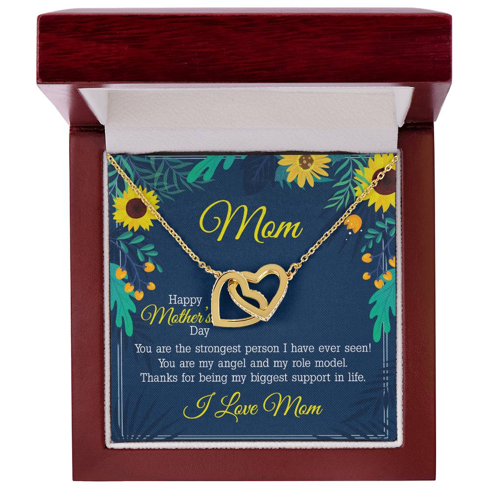 Happy Mother'S Day Interlocking Hearts Necklace