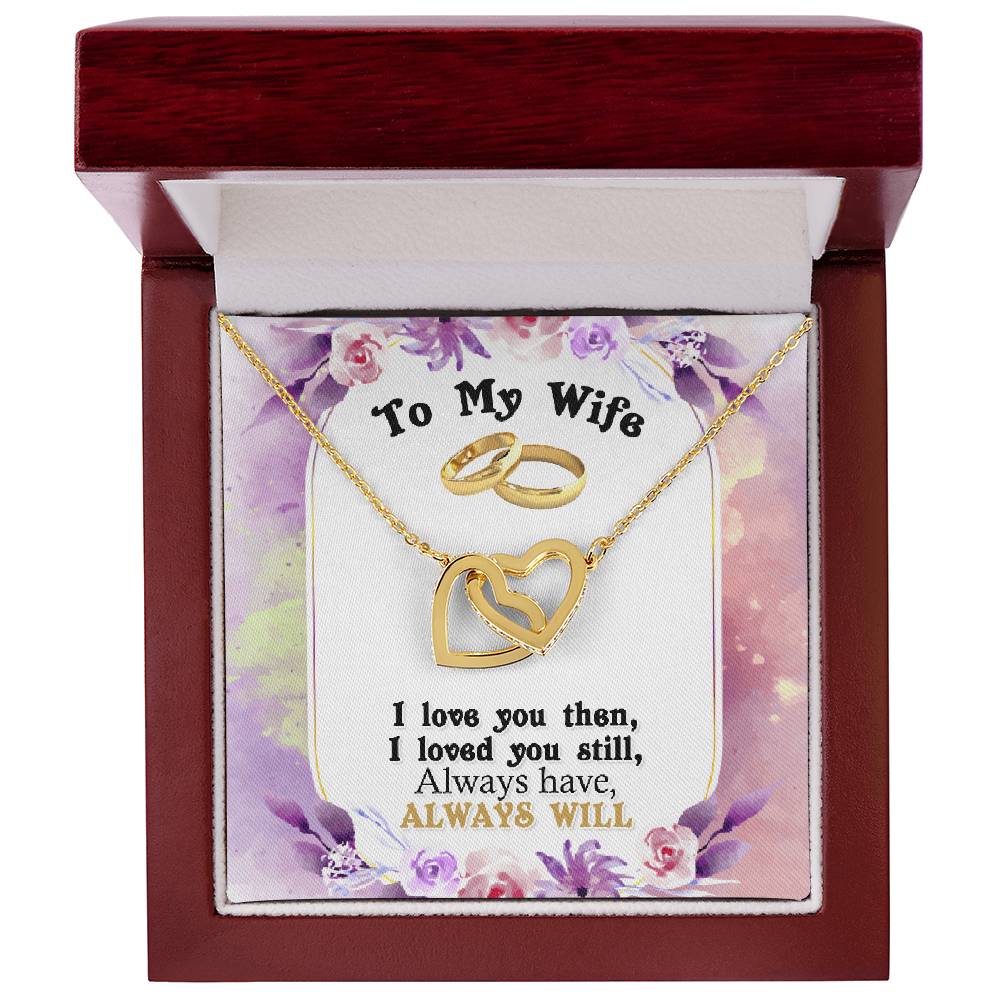 I Love You - Inter-Locking Heart Necklace Interlocking Hearts Necklace