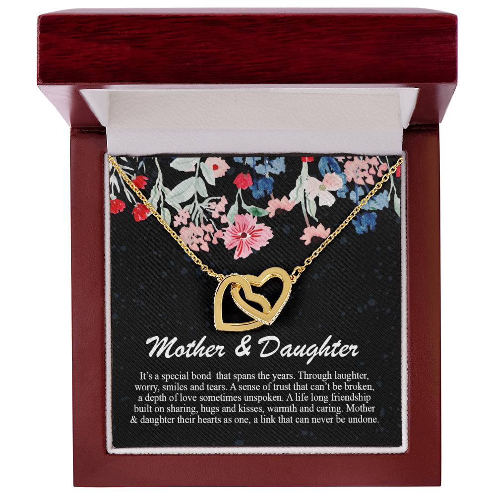 Mother & Daughter Interlocking Hearts Necklace