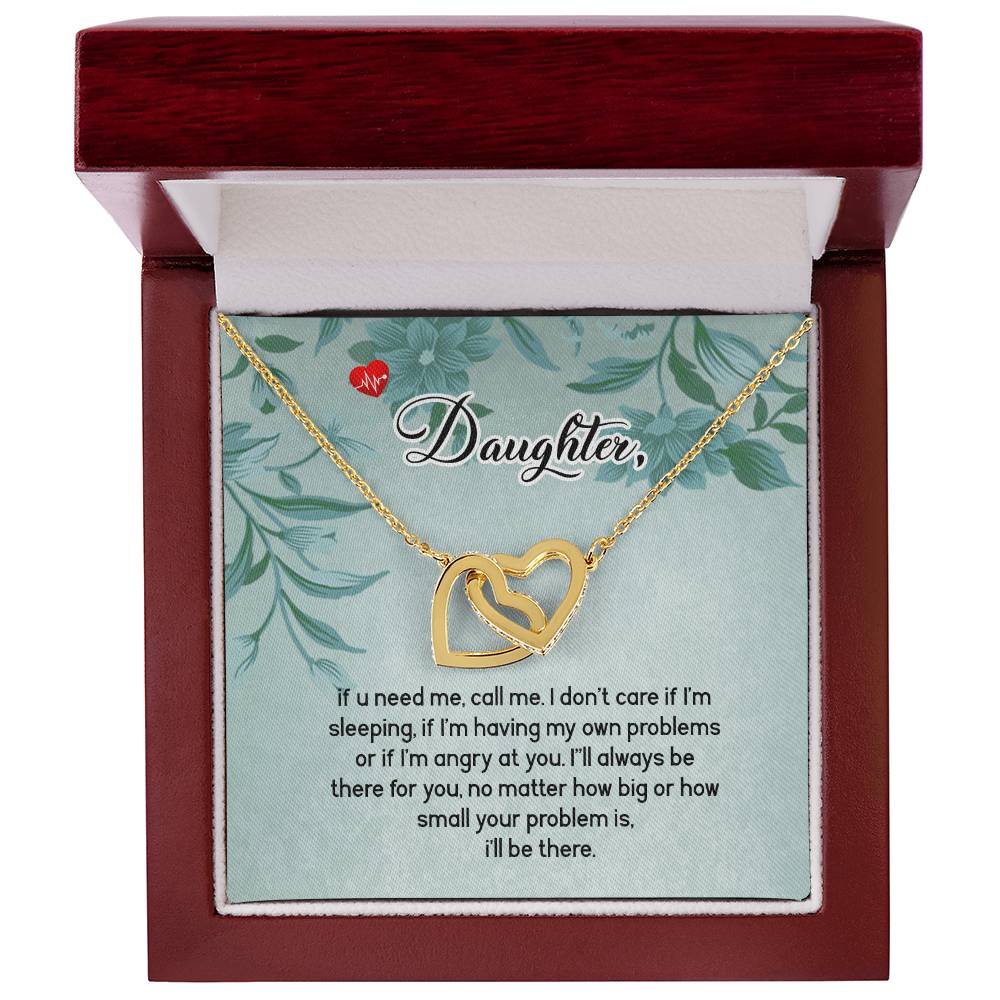 To My Daughter - Interlocking Hearts Necklace6