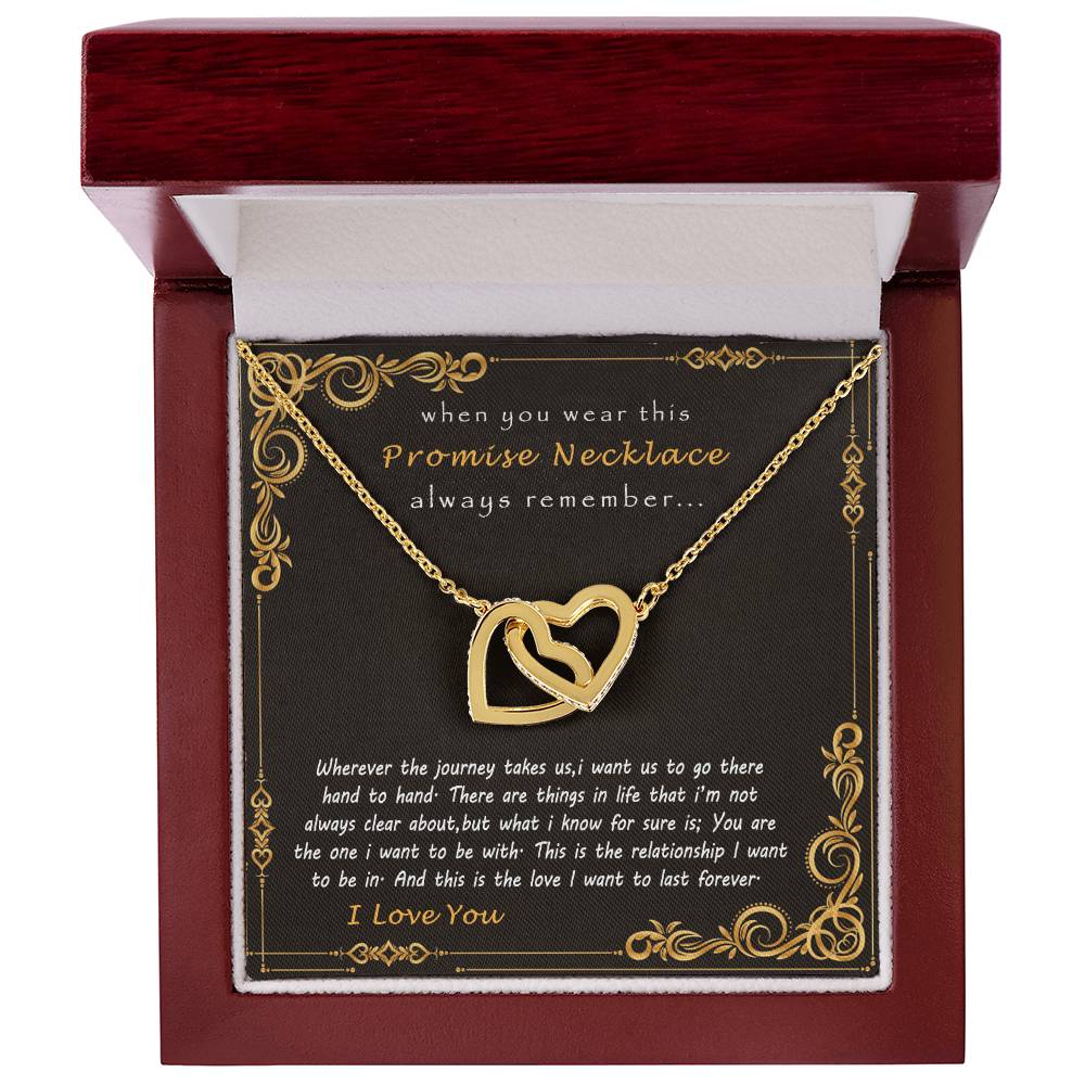 Promise Necklace Interlocking Heart Necklace Interlocking Hearts Necklace